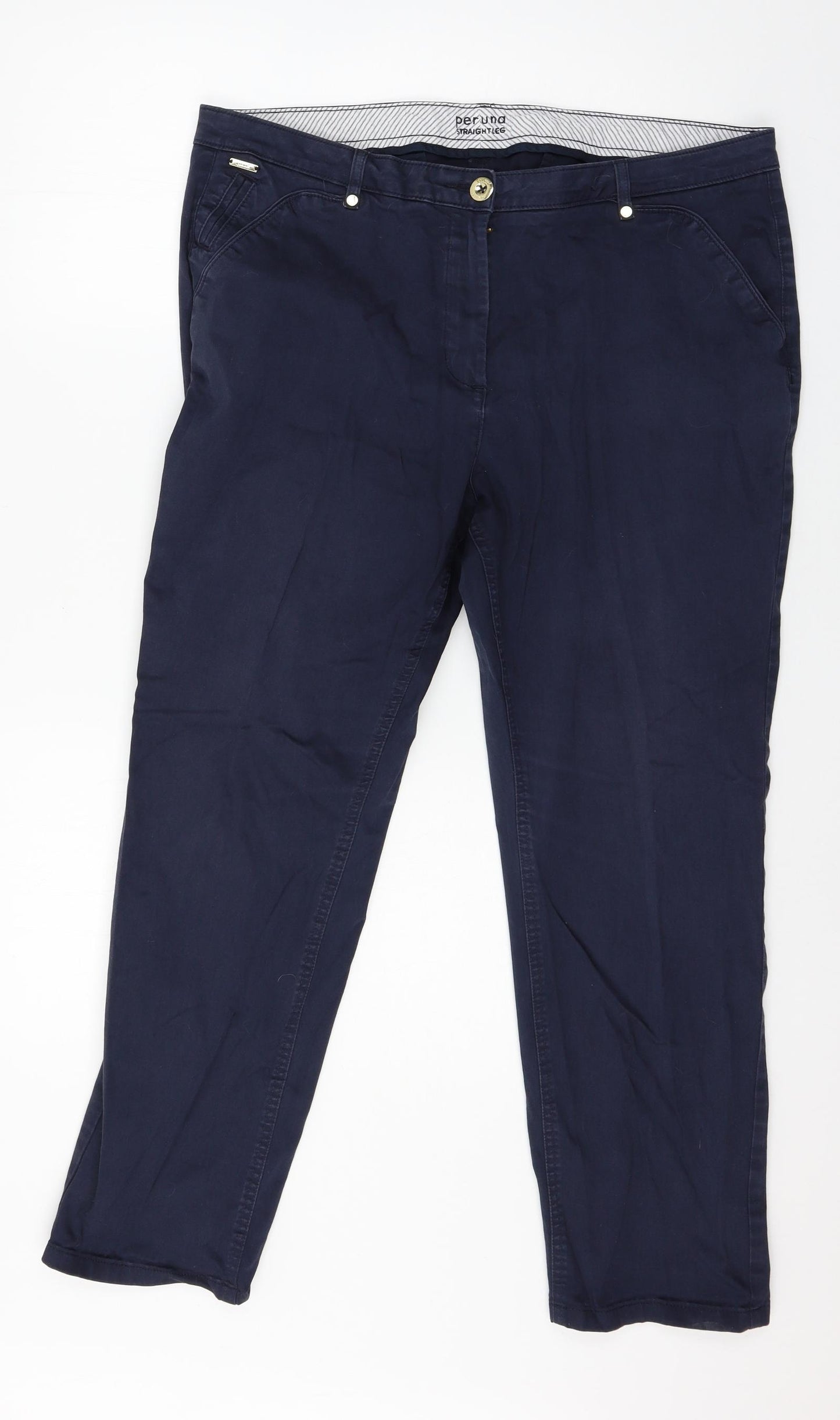 Per Una Womens Blue   Trousers  Size 18 L26 in