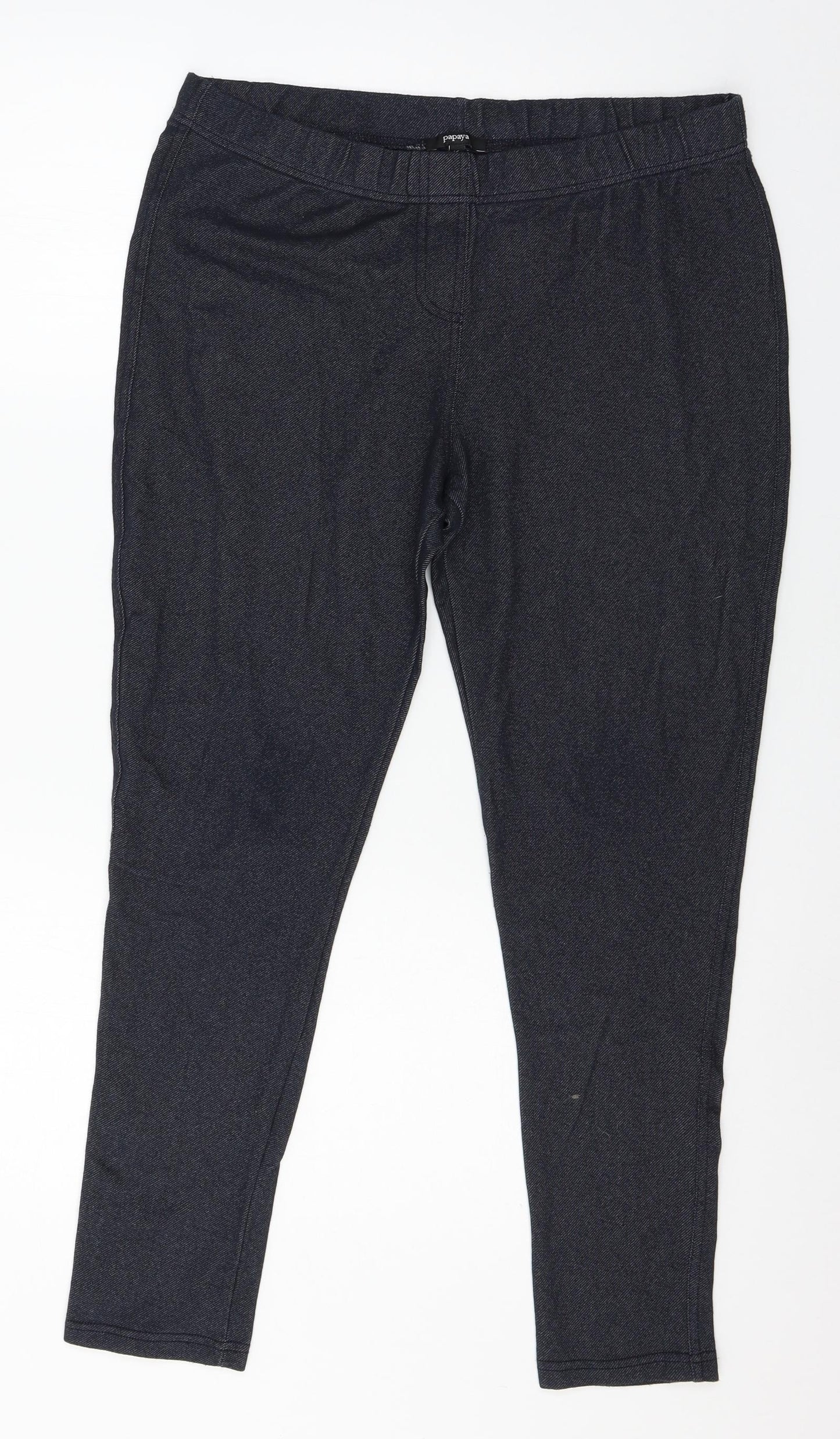 Papaya Womens Blue  Jersey Jegging Jeans Size 16 L26 in