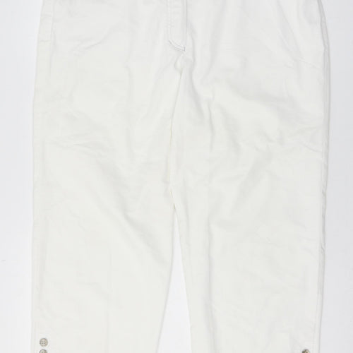 Gerry Weber Womens White   Cropped Trousers Size 36 in L24 in