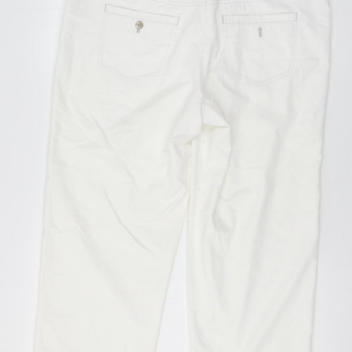 Gerry Weber Womens White   Cropped Trousers Size 36 in L24 in