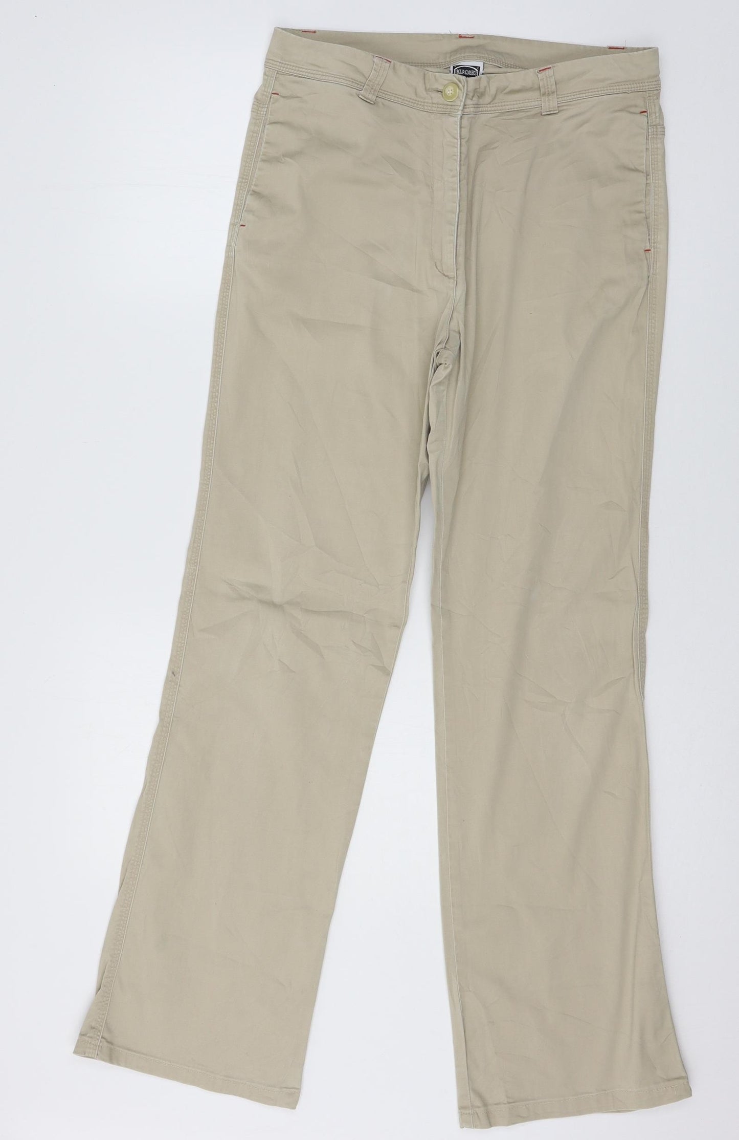 Cecila Classics Womens Beige   Trousers  Size 12 L20 in