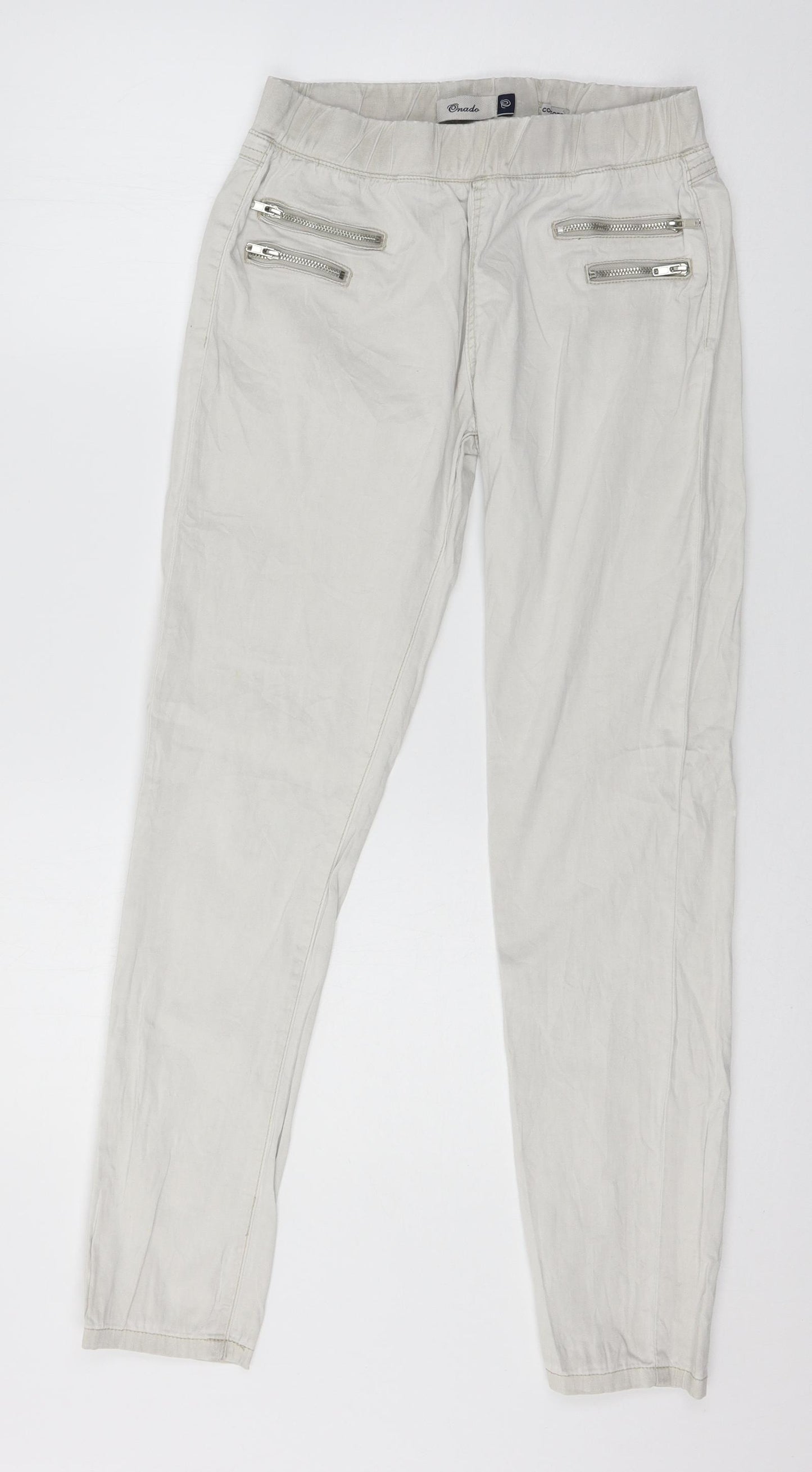 Onado Womens Ivory  Denim Jegging Jeans Size 28 in L29 in