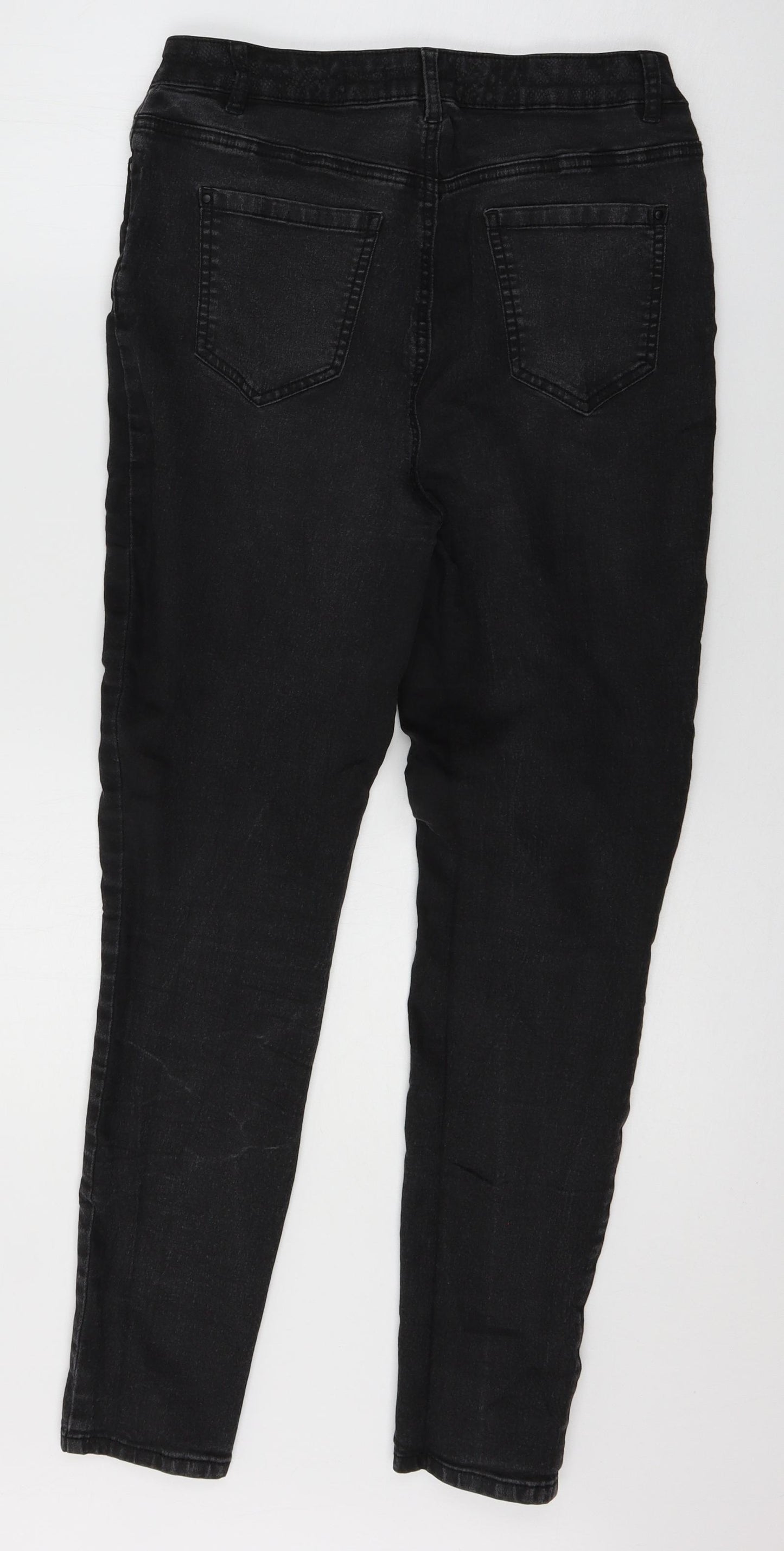 Denim & Co. Womens Grey  Denim Skinny Jeans Size 14 L28 in