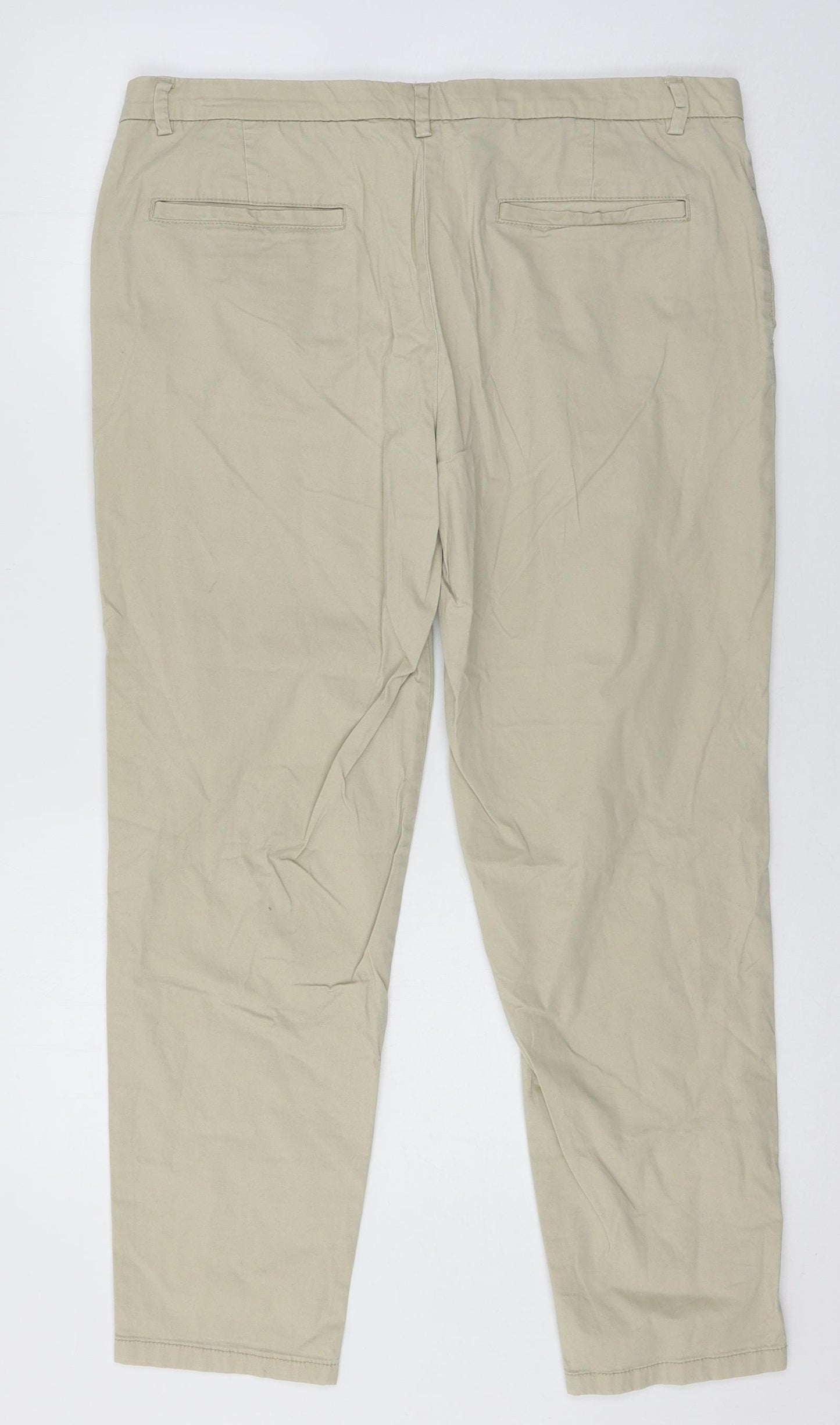 Nutmeg Womens Beige   Trousers  Size 14 L26 in