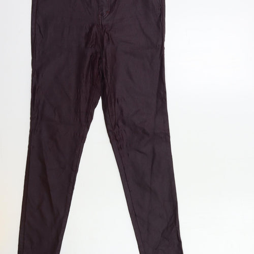 F&F Womens Red   Trousers  Size 30 in L30 in - Wet look