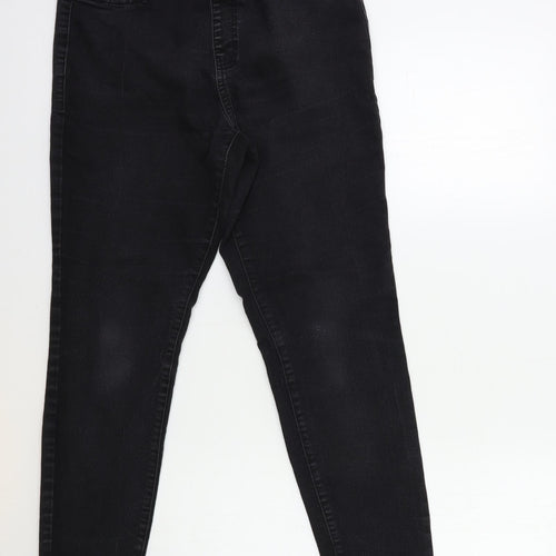 Evans Womens Black  Denim Skinny Jeans Size 14 L27 in