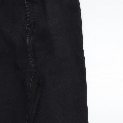 Evans Womens Black  Denim Skinny Jeans Size 14 L27 in