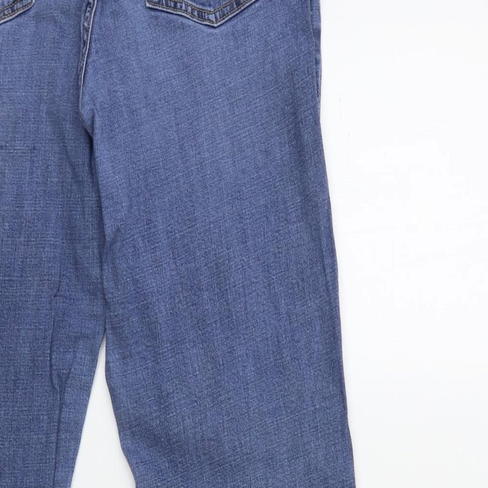 F&F Womens Blue  Denim Straight Jeans Size 14 L32 in