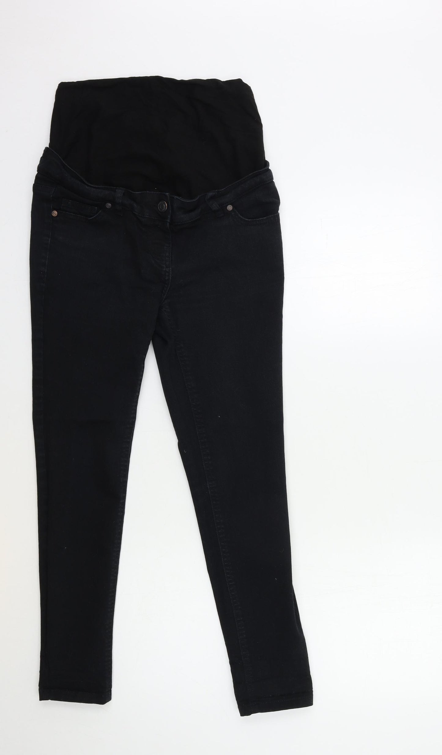 NEXT Womens Black  Denim Skinny Jeans Size 8 L26 in - maternity