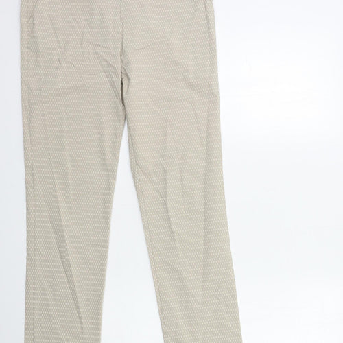 Preworn Womens Beige Geometric  Trousers  Size 30 in L29 in