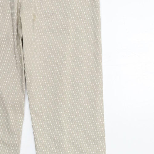 Preworn Womens Beige Geometric  Trousers  Size 30 in L29 in