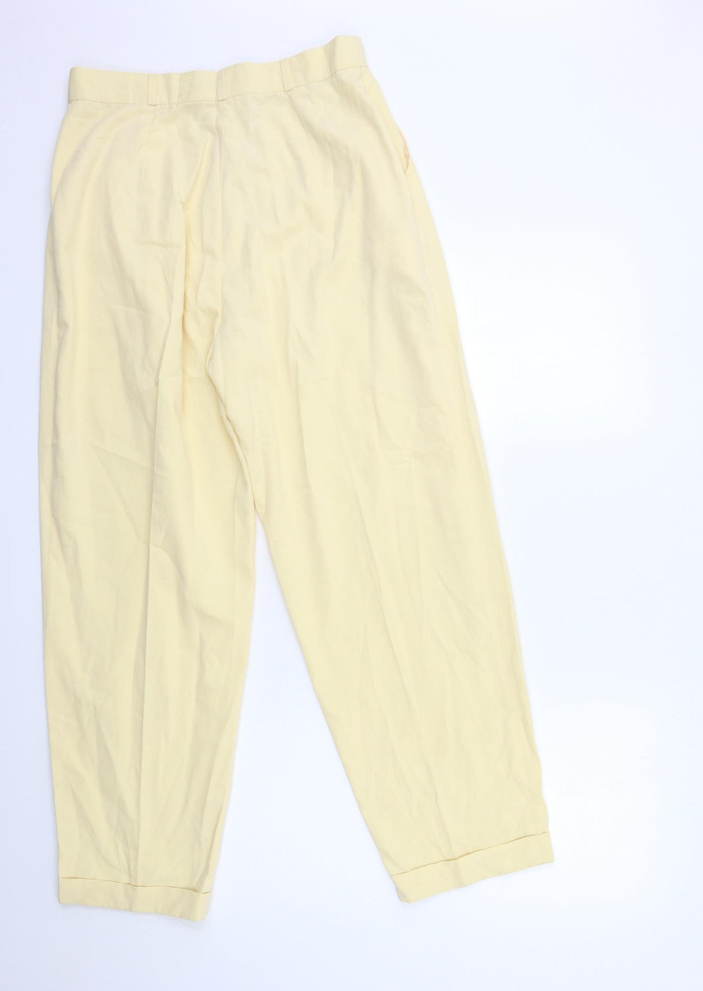 CHARLTON HALTON Womens Yellow   Trousers  Size 16 L26 in