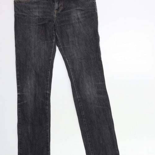 United Colors of Benetton Womens Grey  Denim Straight Jeans Size 30 in L30 in