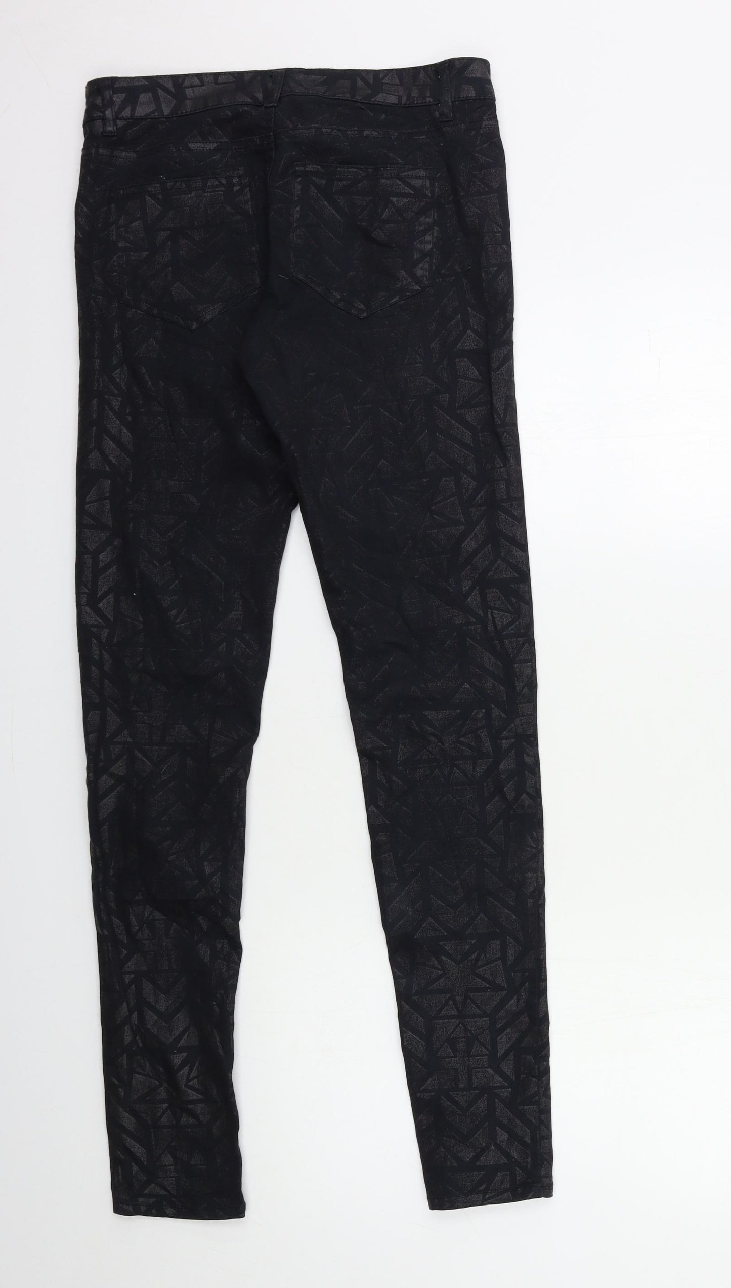 H&M Womens Black  Denim Skinny Jeans Size 8 L31 in