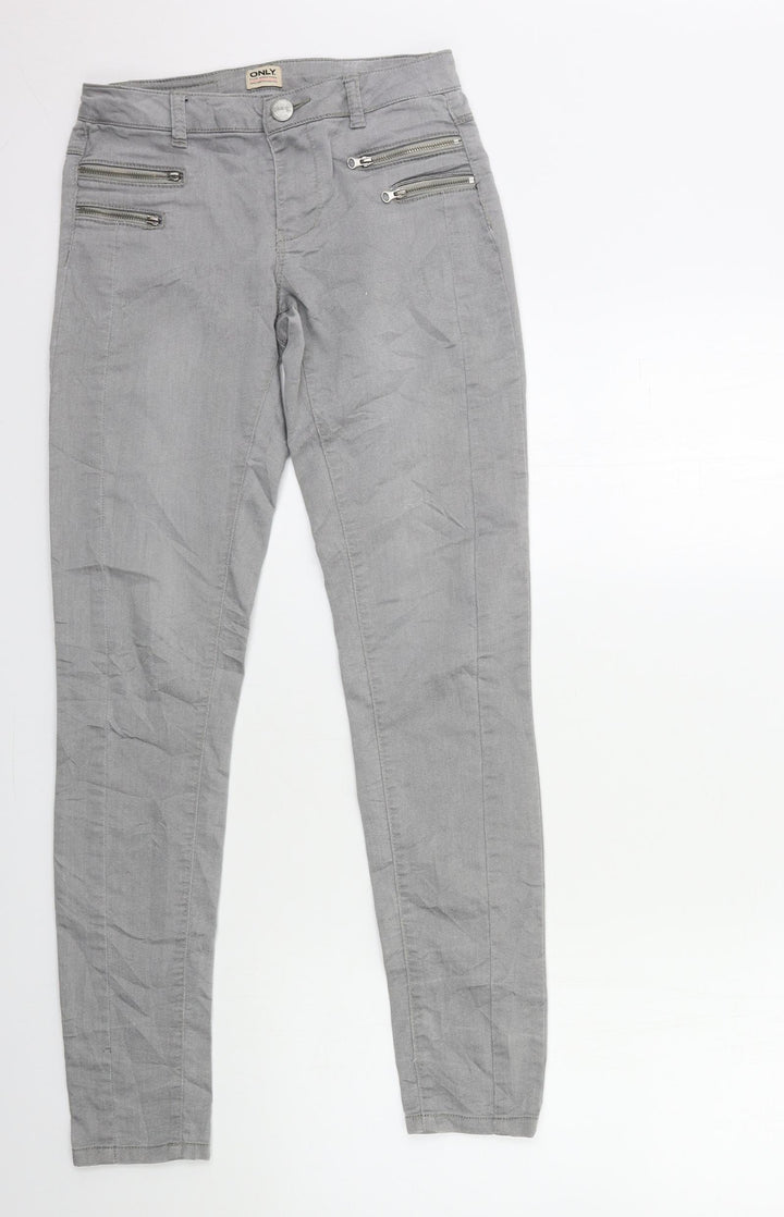 Only Womens Grey Denim Skinny Jeans Size XS L30 in