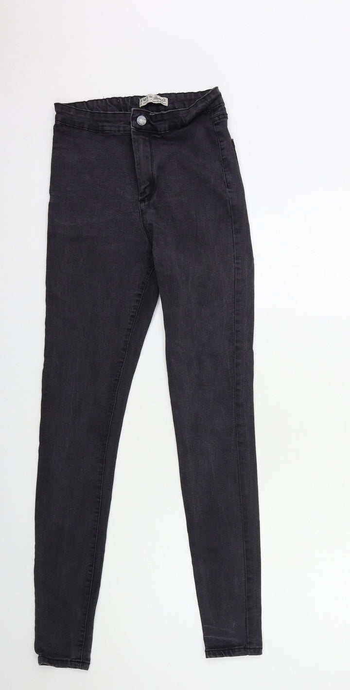 Denim & Co. Womens Grey  Denim Skinny Jeans Size 12 L30 in