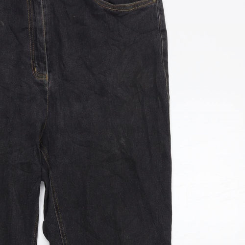Signature Womens Grey  Denim Straight Jeans Size 2XL L31 in