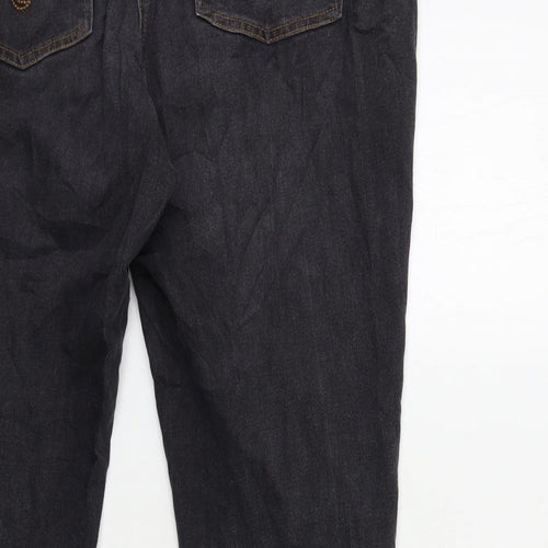 Signature Womens Grey  Denim Straight Jeans Size 2XL L31 in