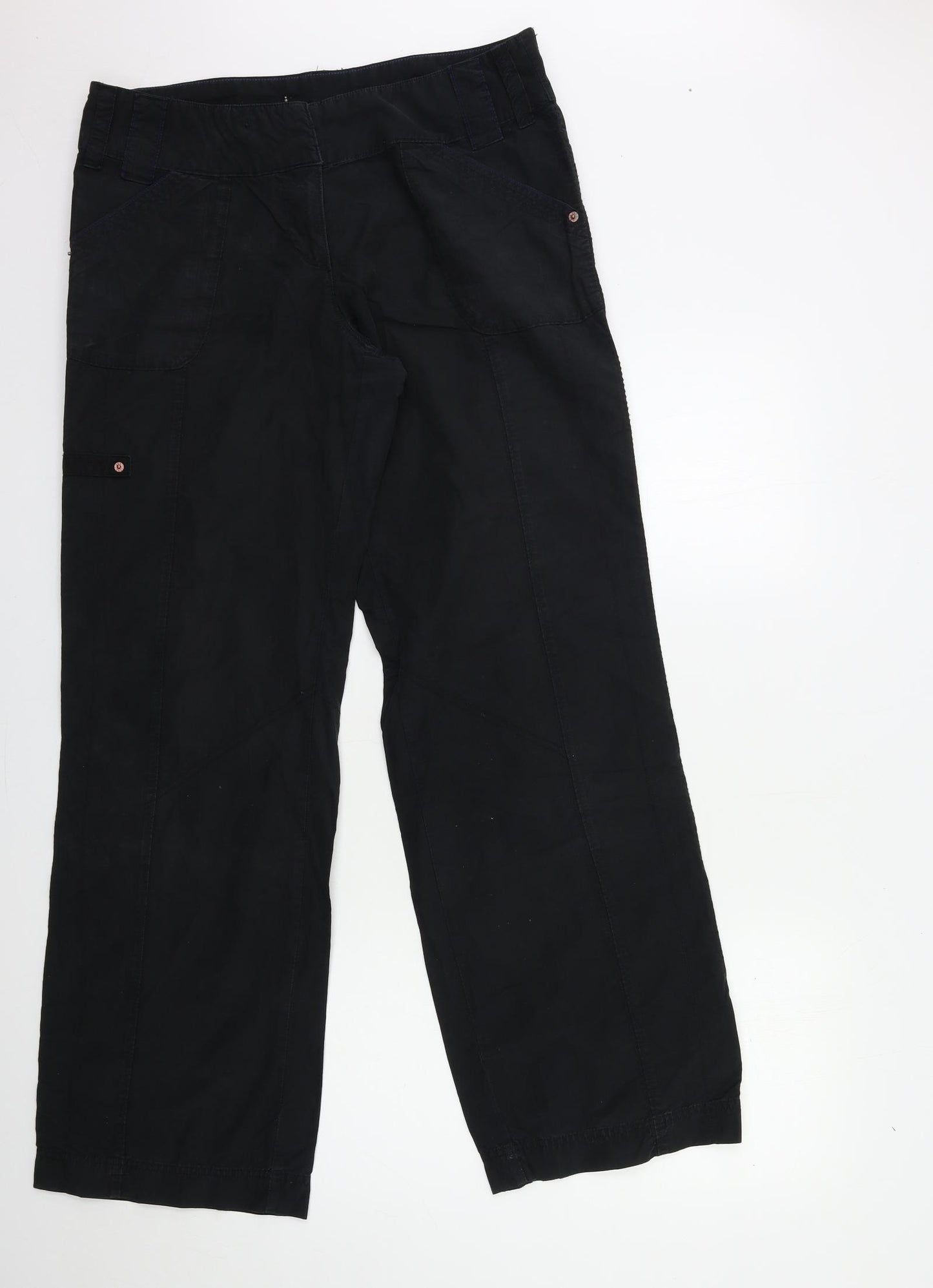 NEXT Womens Black   Cargo Trousers Size 14 L33 in