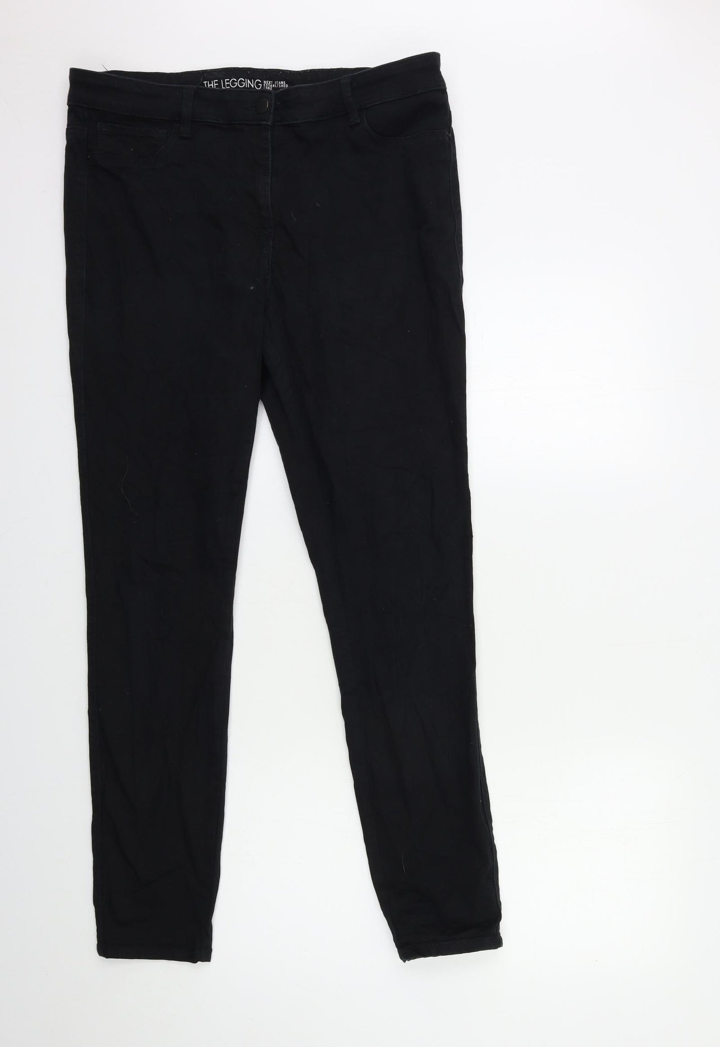 NEXT Womens Black  Denim Skinny Jeans Size 18 L30 in