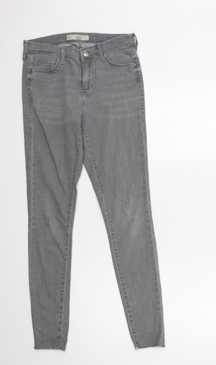 Topshop Womens Grey Denim Skinny Jeans Size 28 in L32 in