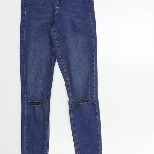 Topshop Womens Blue  Denim Skinny Jeans Size 25 in L34 in