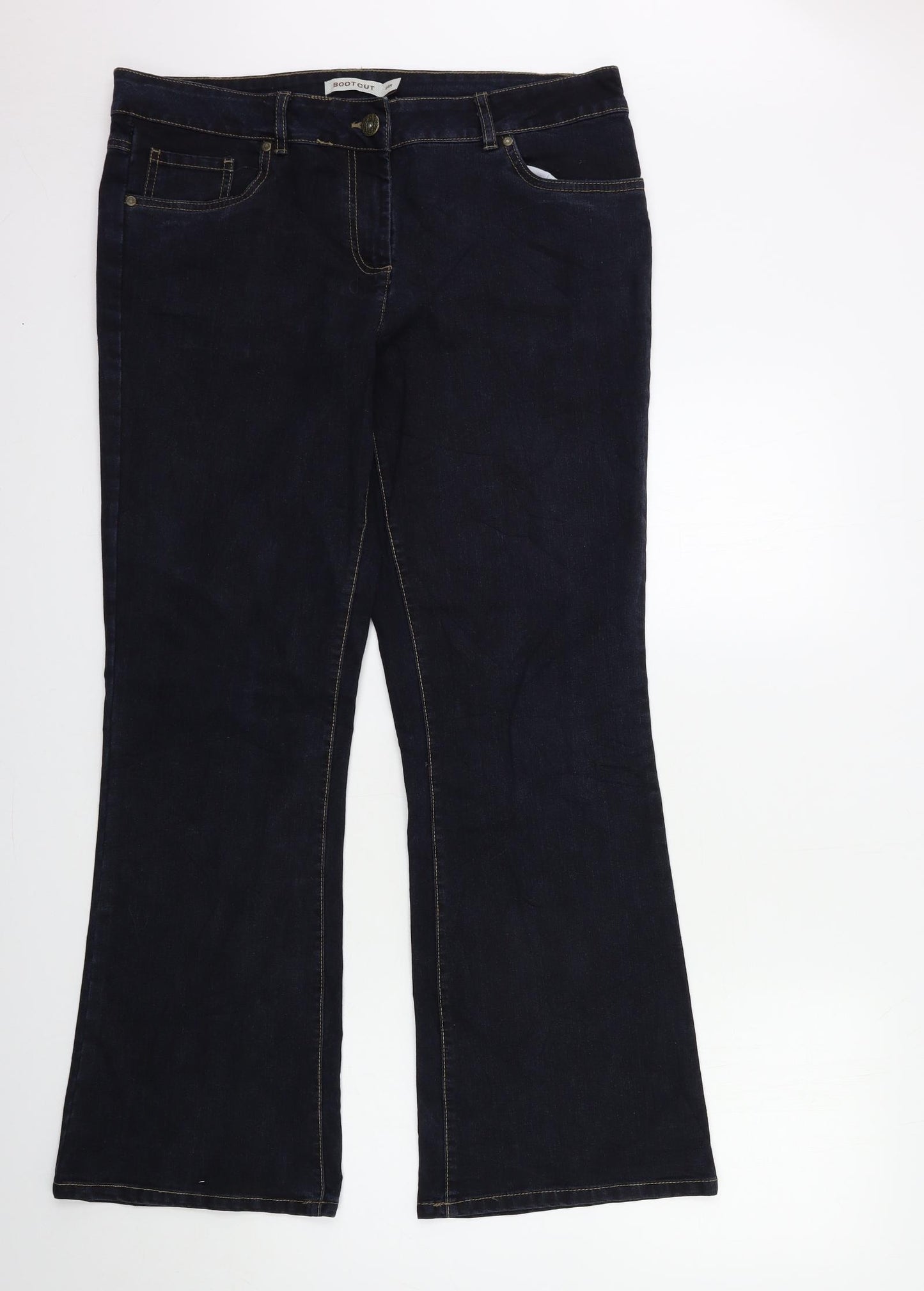 Debenhams Womens Blue  Denim Flared Jeans Size 16 L30 in