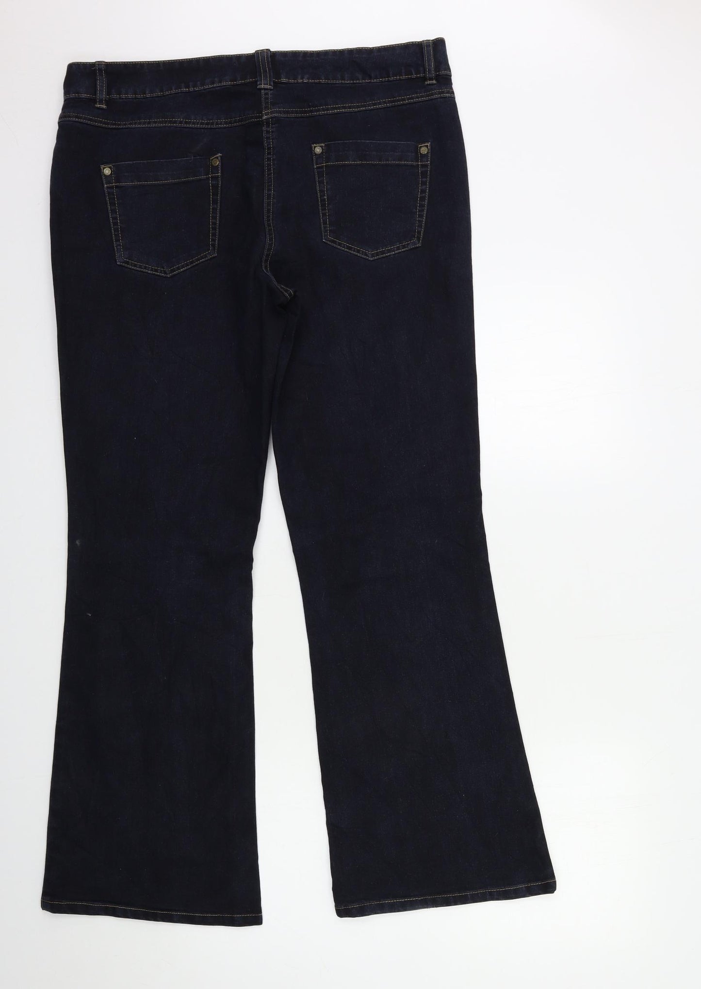Debenhams Womens Blue  Denim Flared Jeans Size 16 L30 in