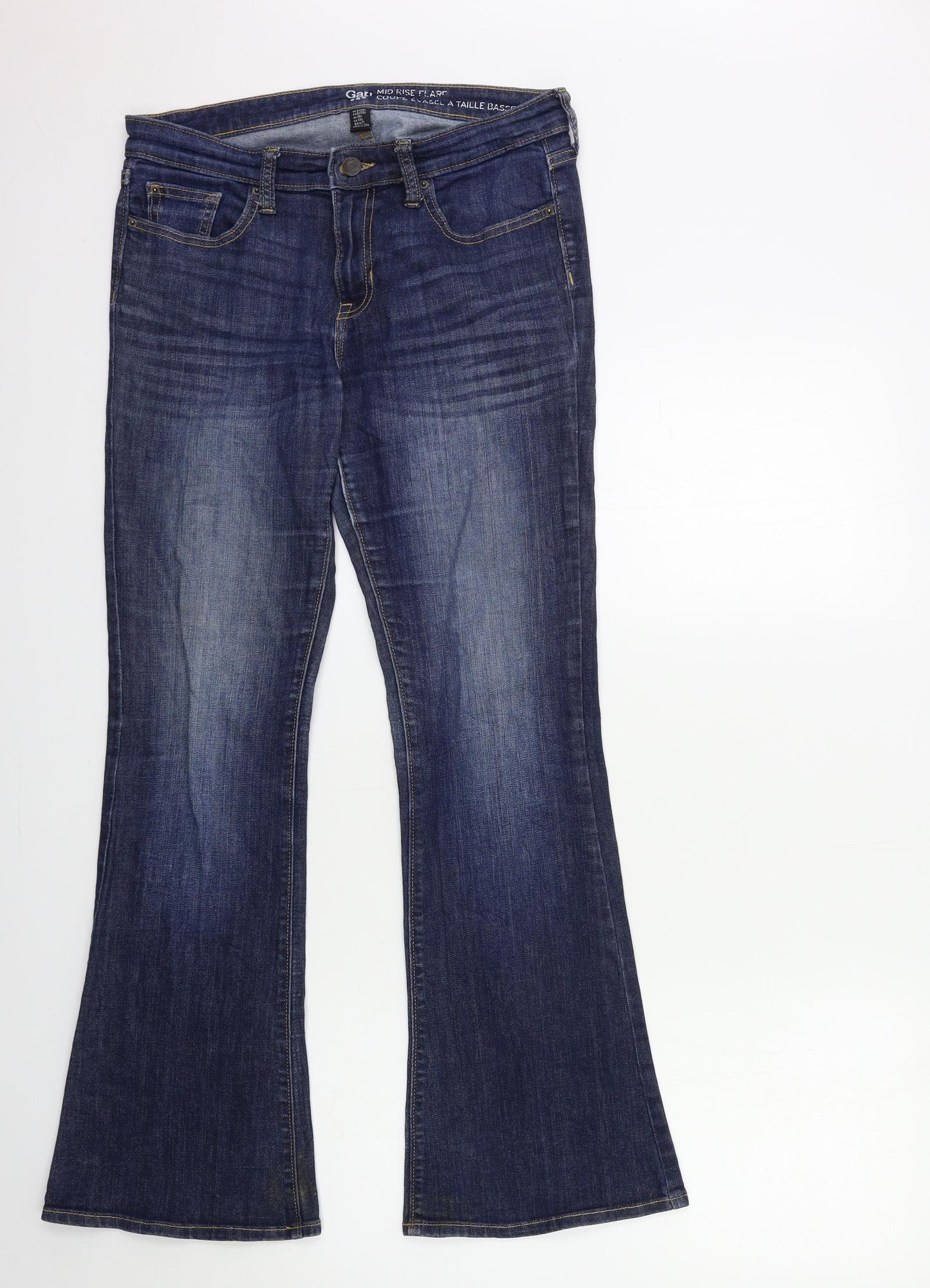 Gap Womens Blue  Denim Flared Jeans Size 10 L29 in