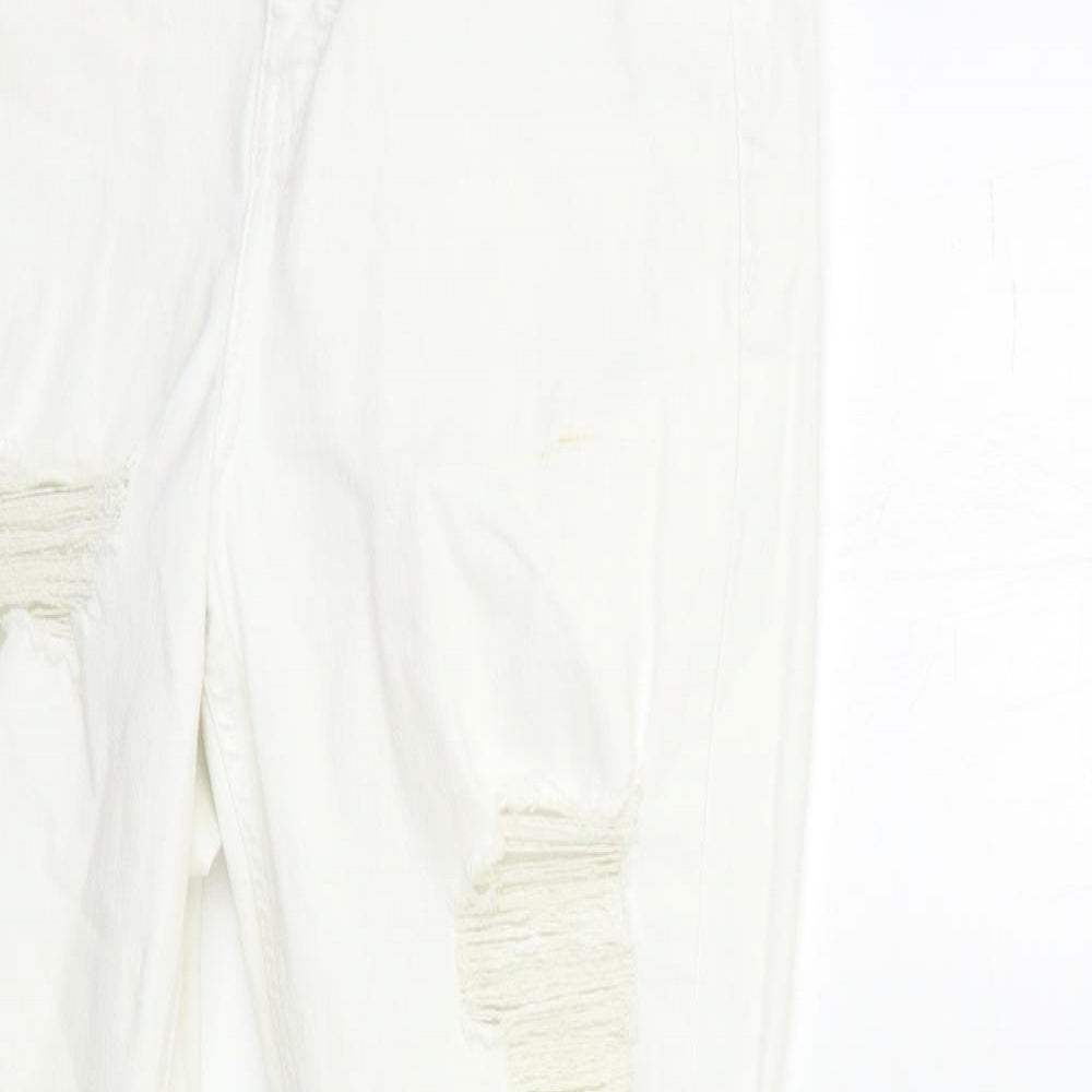 Topshop Womens White  Denim Skinny Jeans Size 30 in L30 in