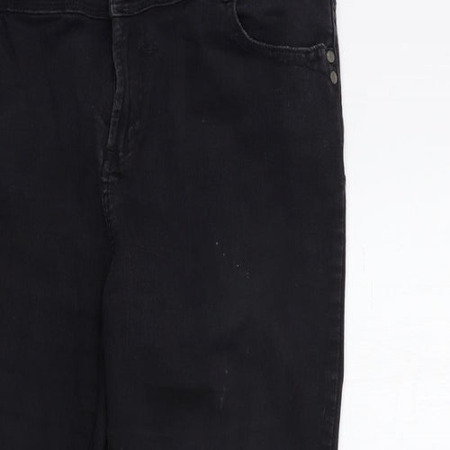 Preworn Womens Black  Denim Skinny Jeans Size 38 in L28 in
