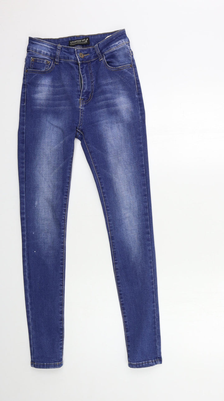 UYOKO Womens Blue Denim Skinny Jeans Size 26 in L28 in