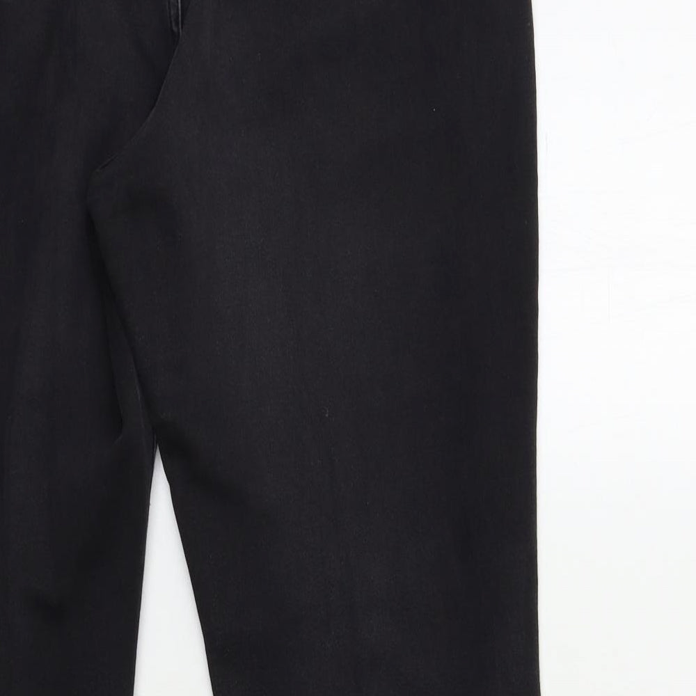Marks and Spencer Womens Black  Denim Straight Jeans Size 18 L28 in