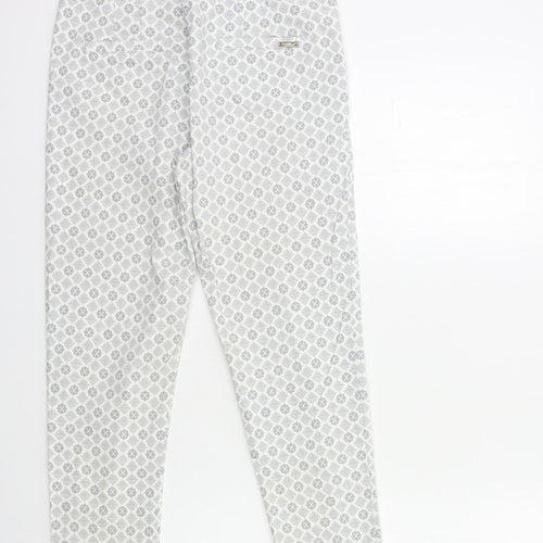 Freesia Womens Grey Geometric  Trousers  Size S L25 in
