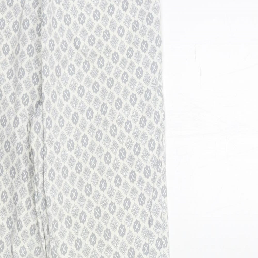 Freesia Womens Grey Geometric  Trousers  Size S L25 in