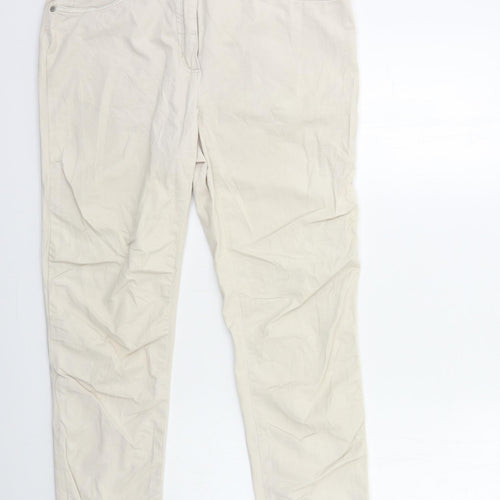 CARMELA Womens Beige   Trousers  Size 12 L29 in