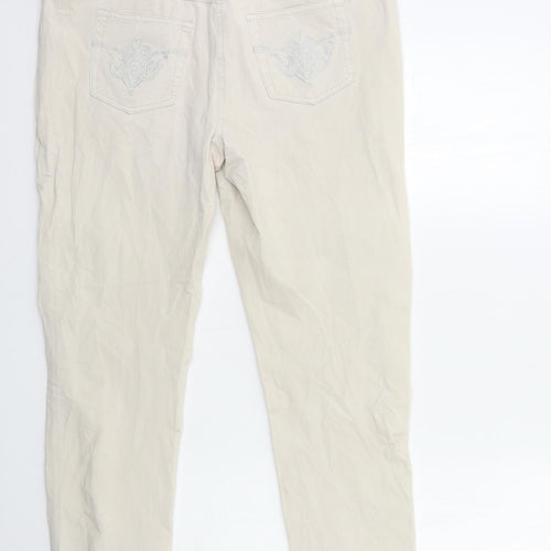 CARMELA Womens Beige   Trousers  Size 12 L29 in