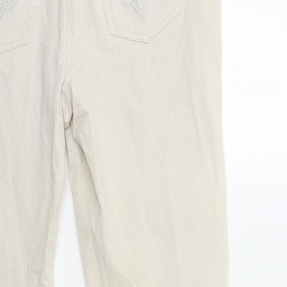 CARMELA Womens Beige   Trousers  Size 12 L29 in