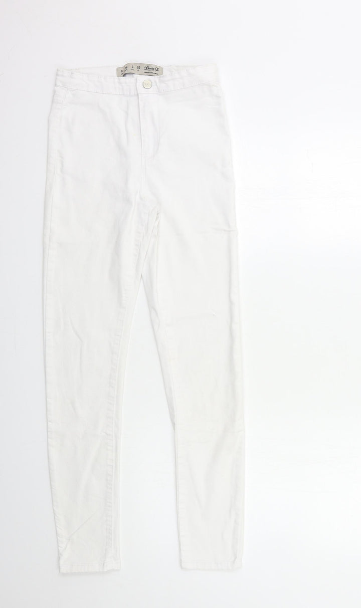Denim & Co. Womens White Denim Skinny Jeans Size 8 L29 in