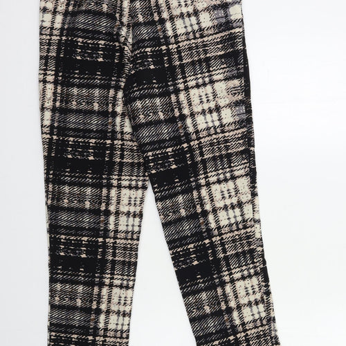 Topshop Womens Black Geometric  Trousers  Size 10 L28 in