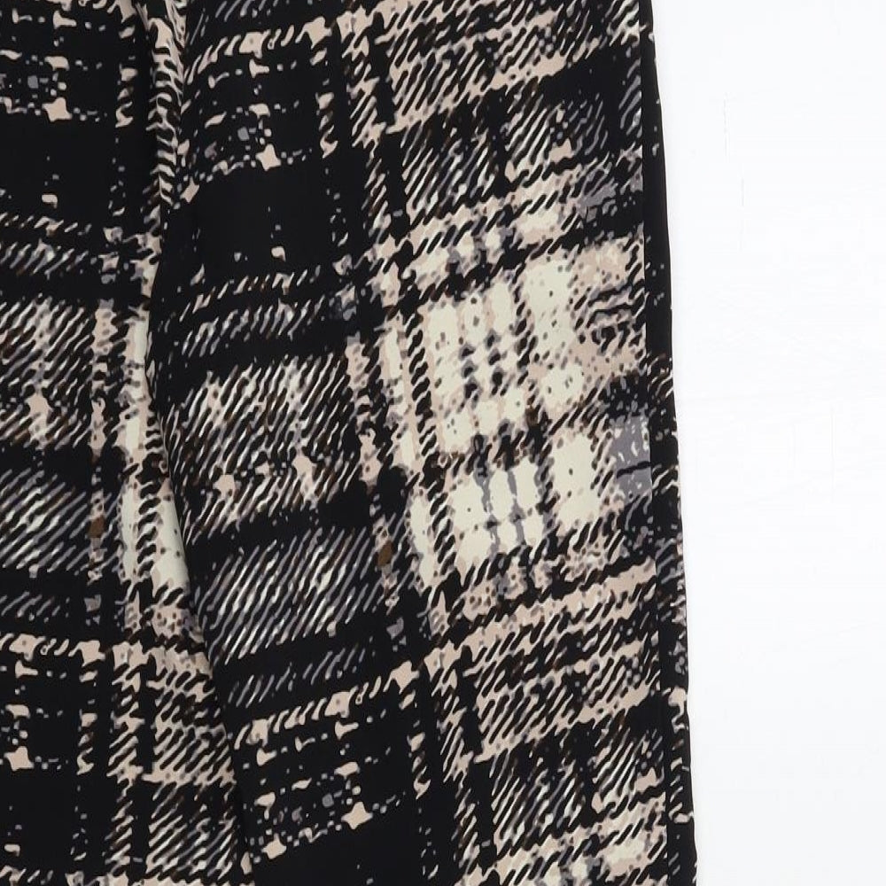Topshop Womens Black Geometric  Trousers  Size 10 L28 in