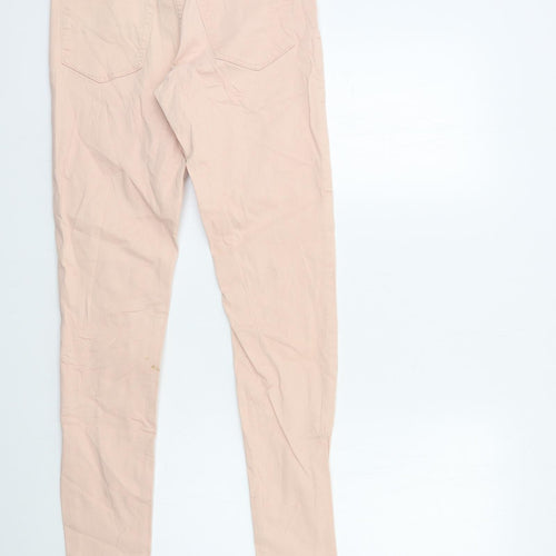 Pieces Womens Pink  Denim Skinny Jeans Size M L30 in
