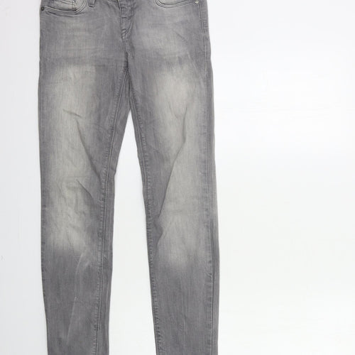 Preworn Womens Grey  Denim Skinny Jeans Size 8 L32 in