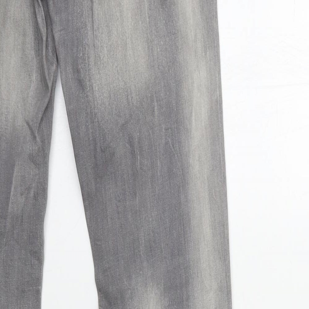 Preworn Womens Grey  Denim Skinny Jeans Size 8 L32 in