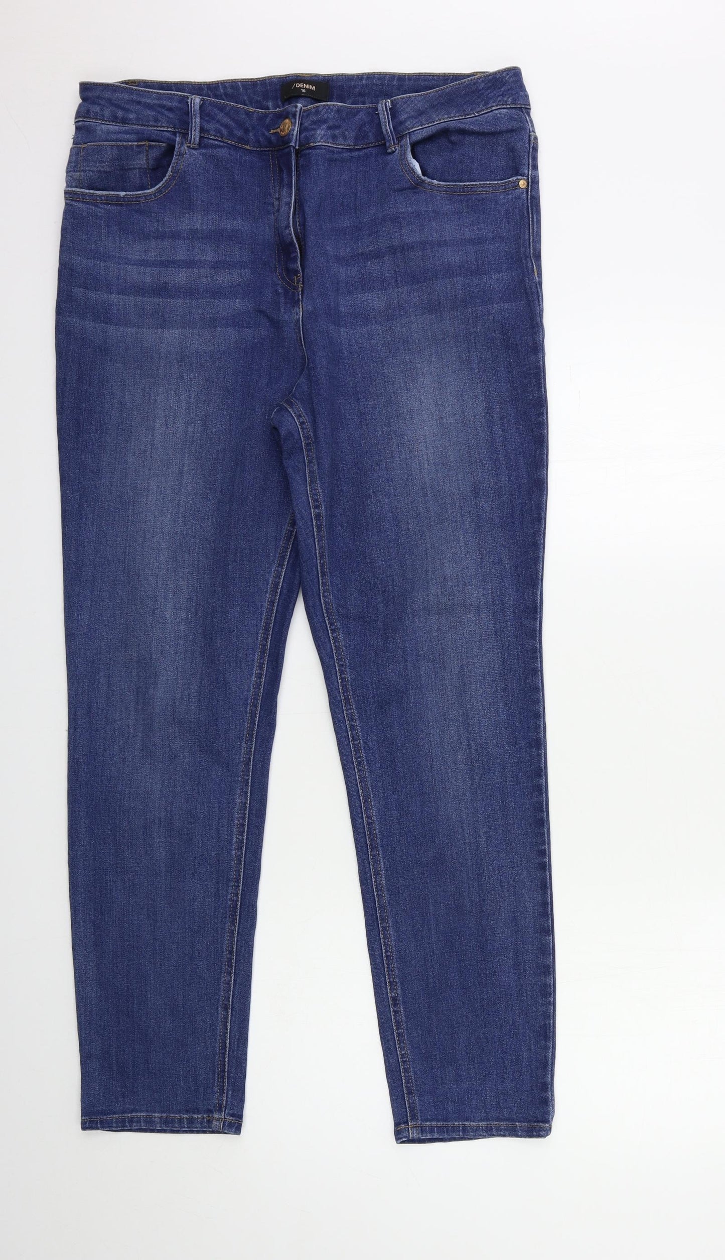 Matalan Womens Blue  Denim Skinny Jeans Size 16 L28 in