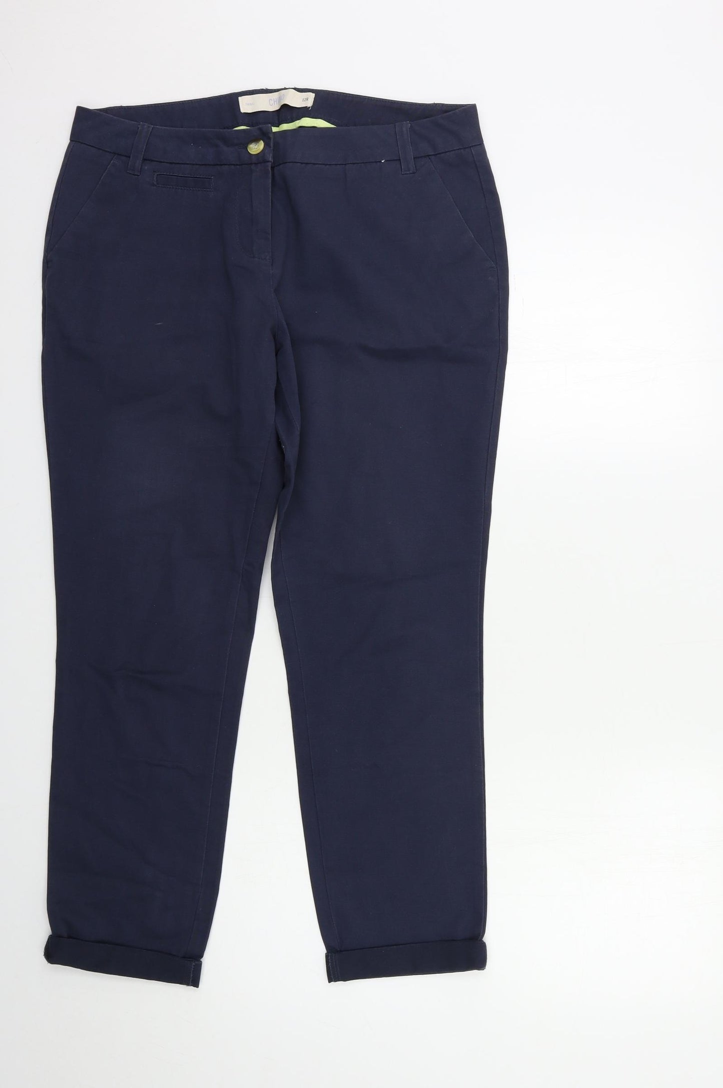 NEXT Womens Blue   Chino Trousers Size 12 L27 in