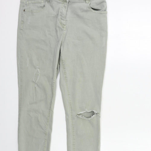 Matalan Womens Grey  Denim Skinny Jeans Size 12 L25 in