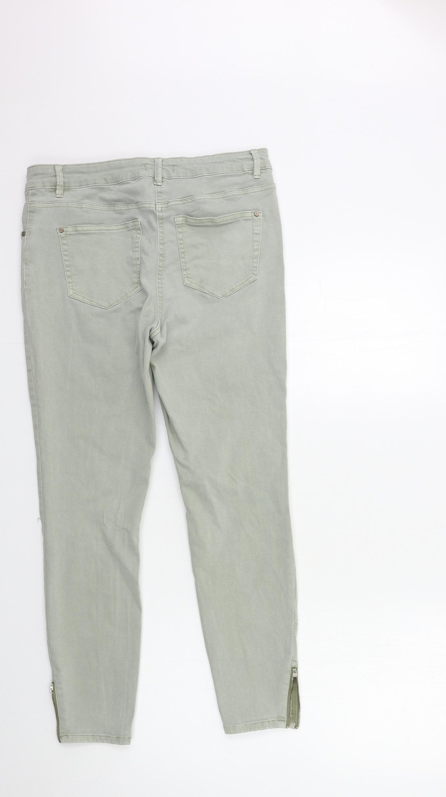 Matalan Womens Grey  Denim Skinny Jeans Size 12 L25 in