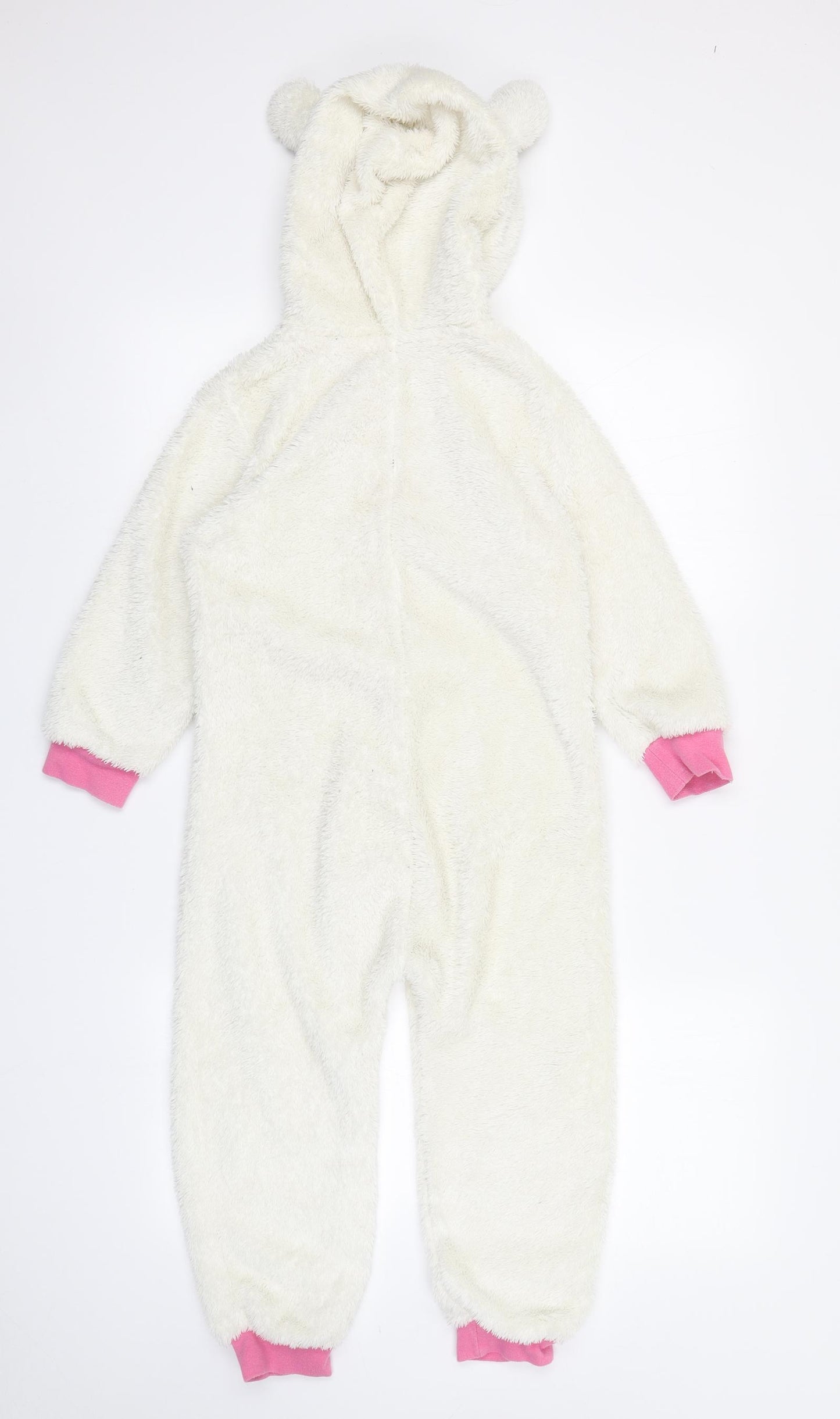 NEXT Girls White Solid Fleece Top One Piece Size 5 Years