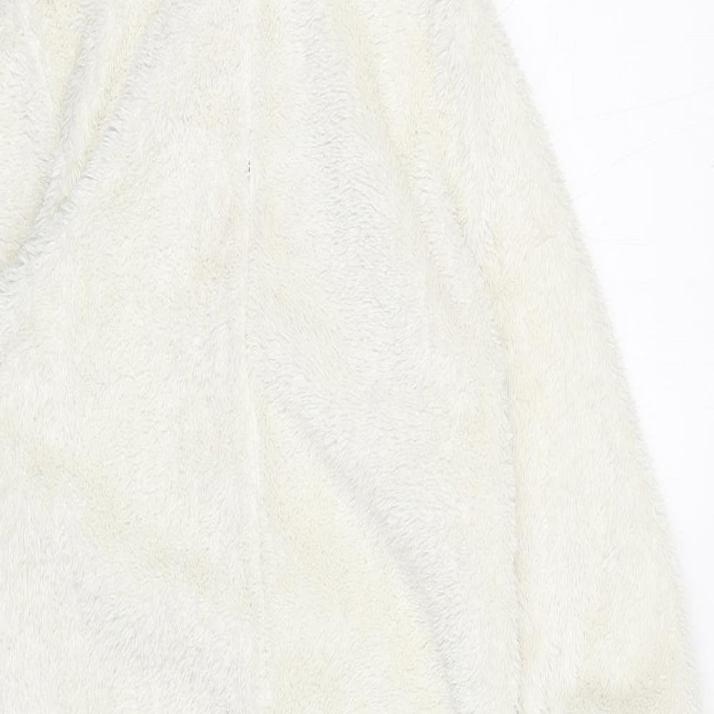 NEXT Girls White Solid Fleece Top One Piece Size 5 Years